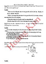 Đề cương Công nghệ 8  Học kỳ I